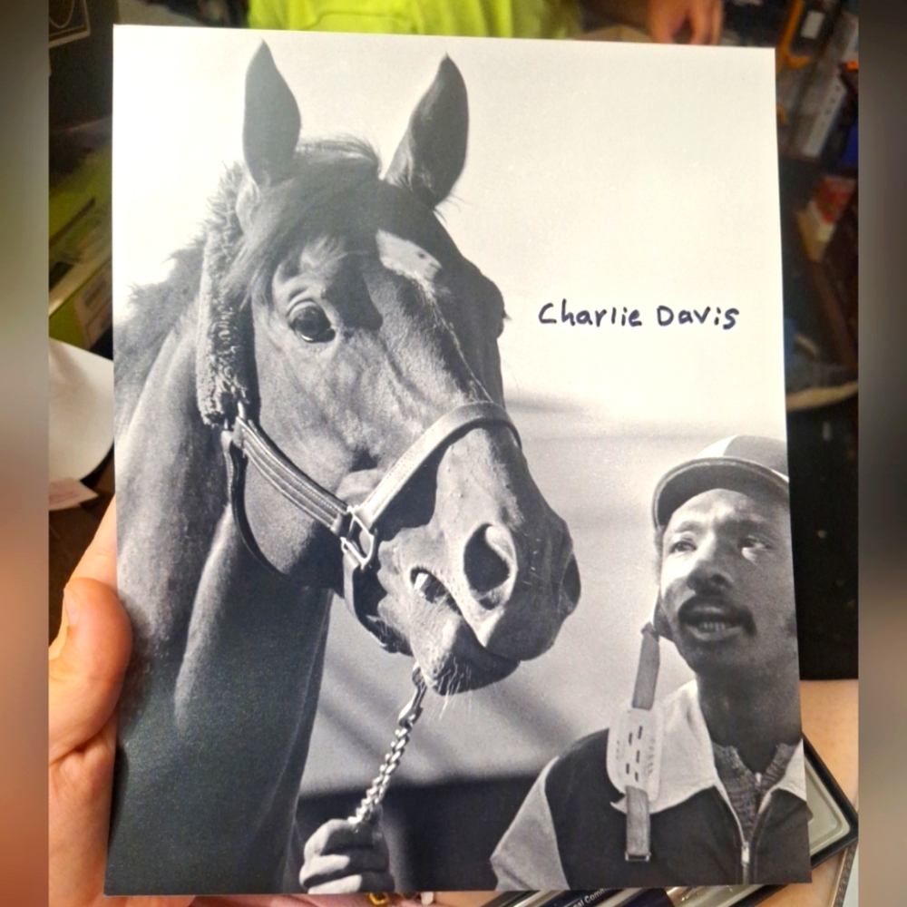 Secretariat Hand Signed By Charlie Davis  8x10 Photo